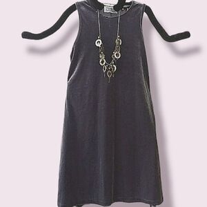 Marian & Maral Charcoal Grey Velvet Tank Dress Size L